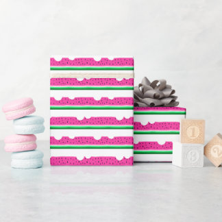 Regalo Watermelon muerde papel envolvente rayas de verano