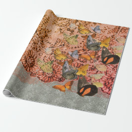 Regalo William Morris LACE Y BOTTERFLES Papel de envolver