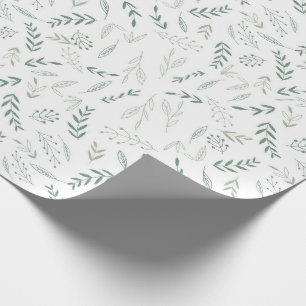 Regalo Woodland deja la ducha neutra Papel de envolver