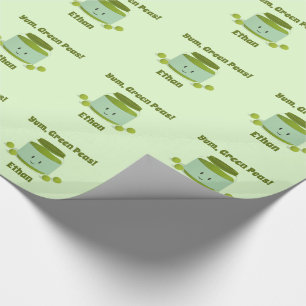 Regalo Yum papel de embalaje de los guisantes verdes el
