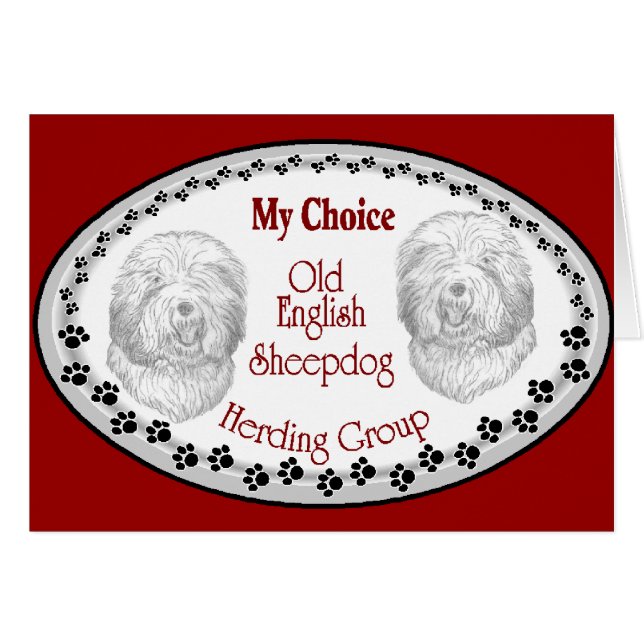 Regalos antiguos de Sheepdog ingleses (Anverso (Horizontal))