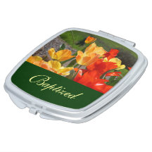 Regalos bautizados espejos compactos Tulipanes Reg