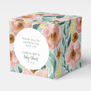 Regalos Caja de agradecimiento para baby shower floral ros