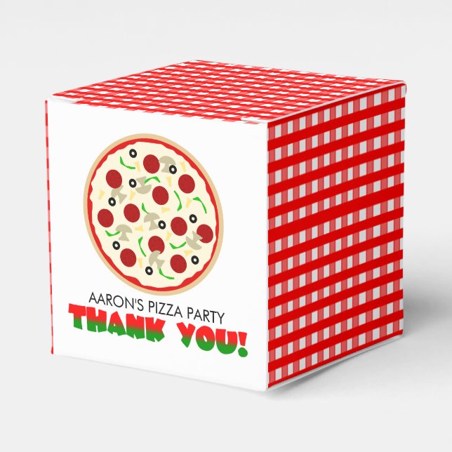 Regalos Caja de agradecimiento para fiesta de pizza (Costado Anverso)