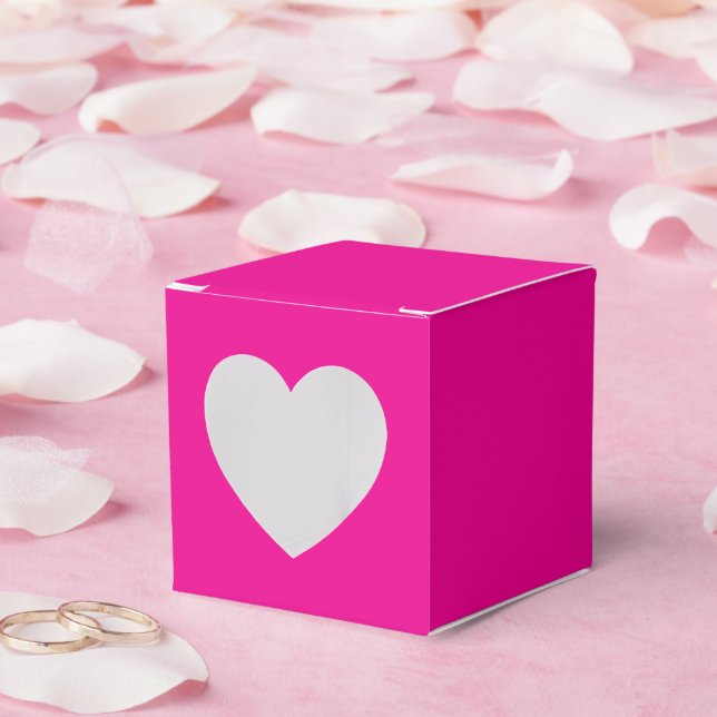 Regalos Caja de Corazón Rosa Brillante Encantadora para Ce (Boda)