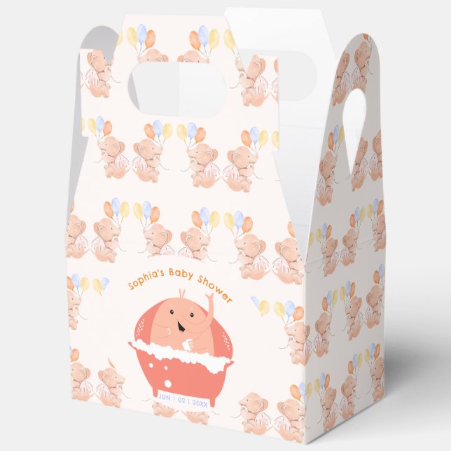Regalos Caja de Favor de Baby Shower para elefantes (Abierto)