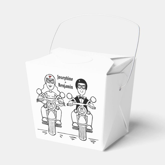 Regalos Caja de Favor de Boda Personalizada para Motocicli (Front Side)