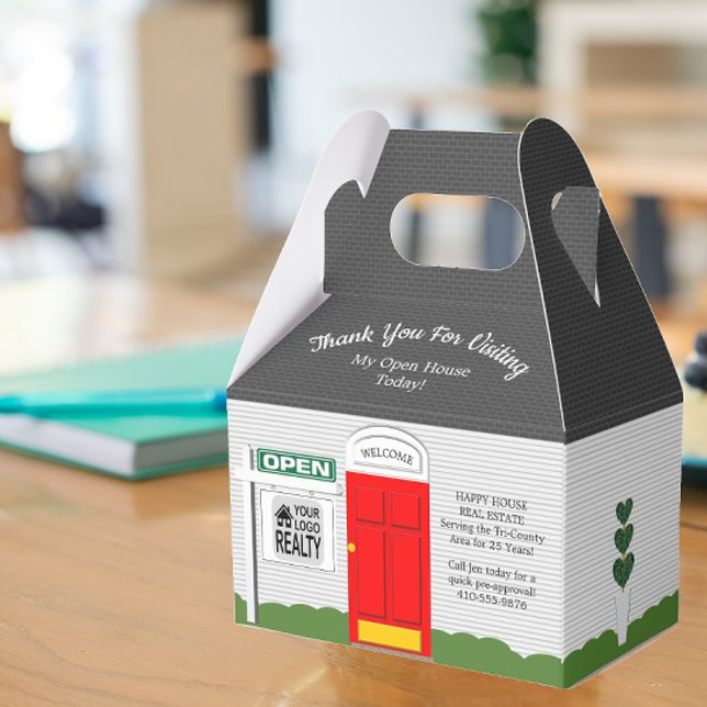 Regalos Caja de Favor de Casa Blanca con Puerta Roja para  (Subido por el creador)