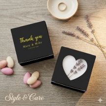 Caja de Favor de Corazón 2x2x2 de Gracias para Cua