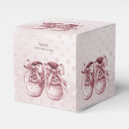 Regalos Caja de Favor de Zapatos para Bebé Rosa