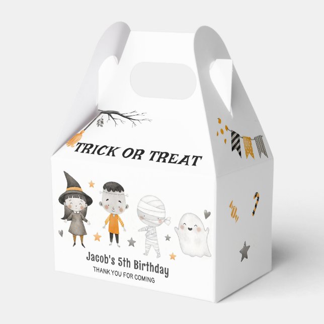 Regalos Caja de Favor del Cumpleaños de Halloween para niñ (Front Side)