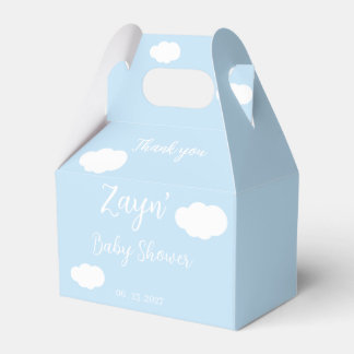 Regalos Caja de Favor para Baby Shower Azul Nubes Lindo Mí