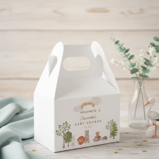 Regalos Caja de Favor para Baby Shower de Animales del Bos