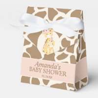 Caja de Favor para Baby Shower de Niña Jirafa