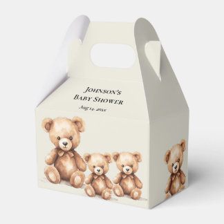 Regalos Caja de Favor para Baby Shower de Osito de Peluche