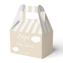 Caja de Favor para Baby Shower Nubes Azules Diseño