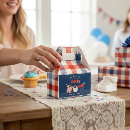 Regalos Caja de Favor para Baby Shower Patriótica