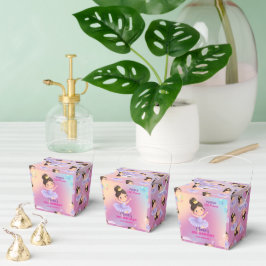 Regalos Caja de Favor para Baile de Princesita Morada