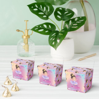Regalos Caja de Favor para Baile de Princesita Morada