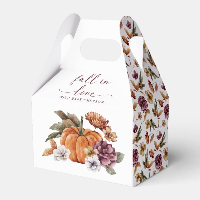 Regalos Caja de Favor para Bebé de Otoño Rústico (Front Side)