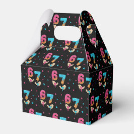 Regalos Caja de Favor para Cumpleaños Seis Siete