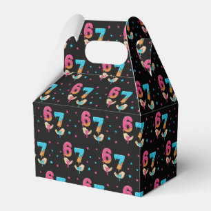 Regalos Caja de Favor para Cumpleaños Seis Siete