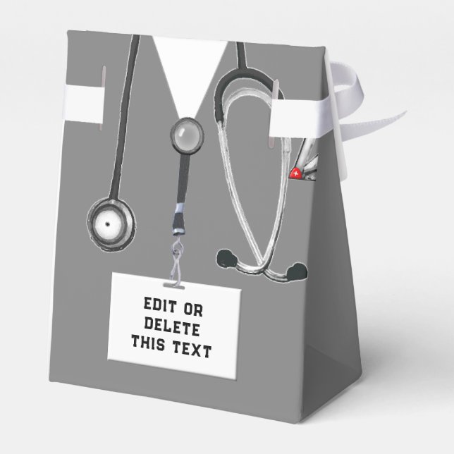 Regalos Caja de Favor para Fiesta de Doctor (Reverso)