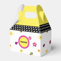 Caja de Favor para Fiesta de Pequeñas Mariquitas