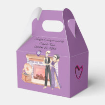 Caja de Favor para Pareja de Esqueleto Elegante