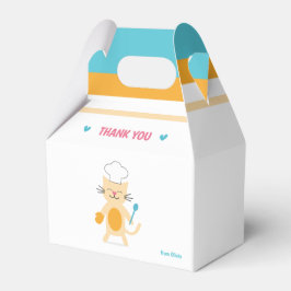 Regalos Caja de Favor Personalizada Chef Gato para Niños