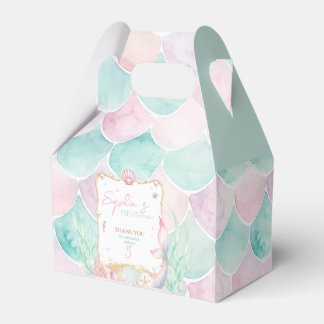 Regalos Caja de Favor Personalizada de Sirena para Fiesta