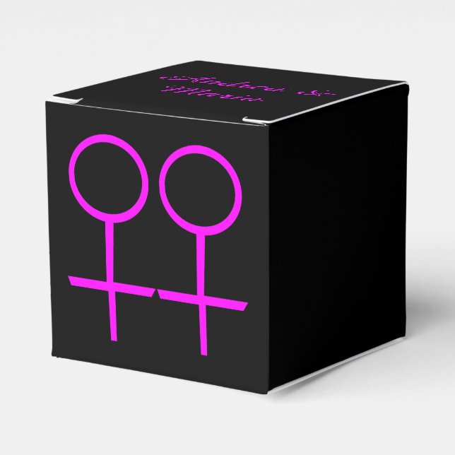Regalos Caja de Favor Personalizado para Amantes Lesbianas (Costado Anverso)