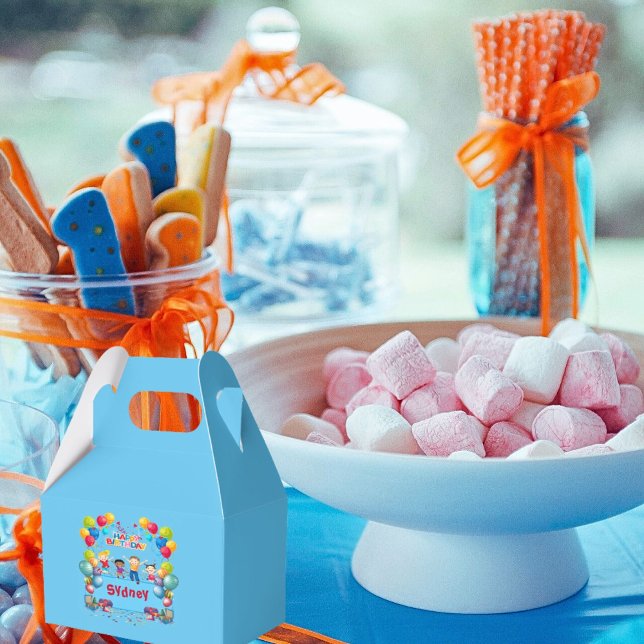 Regalos Caja de favores de cumpleaños para niños con globo (Subido por el creador)