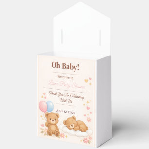 Regalos Caja de Favores para Baby Shower de Osito de Peluc
