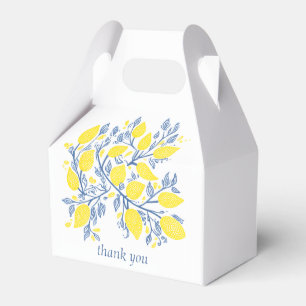 Regalos Caja de favores para bodas de limoneros azules y a