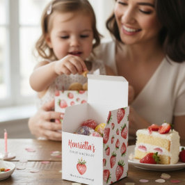 Regalos Caja de Favores para Primer Cumpleaños de Fresa Du