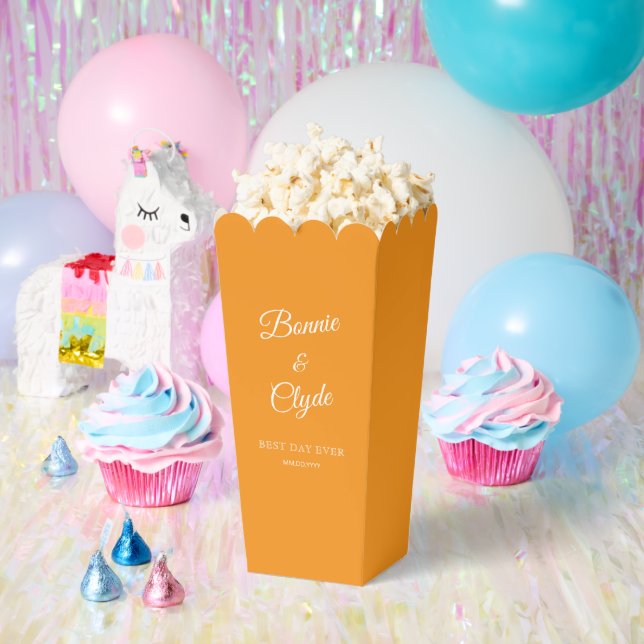 Regalos Caja de palomitas de naranja para celebraciones el (Fiesta)