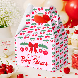 Regalos Caja de regalo con lazo de gingham rojo para baby 