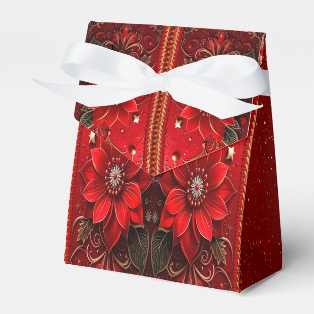 Regalos Caja de regalo de flores rojas para vacaciones (Front Side)