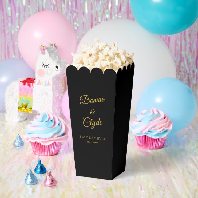 Regalos Caja de regalo de palomitas de maíz negras para ce (Fiesta)