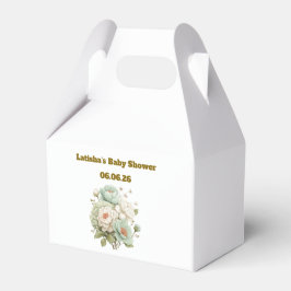 Regalos Caja de regalo editable vintage neutral para baby 