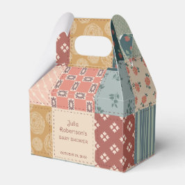Regalos Caja de regalo para baby shower con colcha vintage