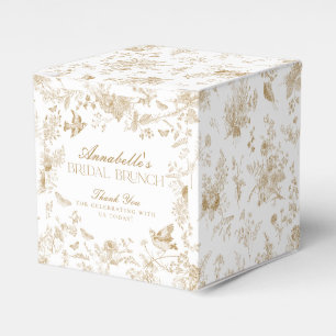 Regalos Caja de regalo para desayuno nupcial floral dorada