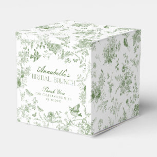 Regalos Caja de regalo para desayuno nupcial floral verde
