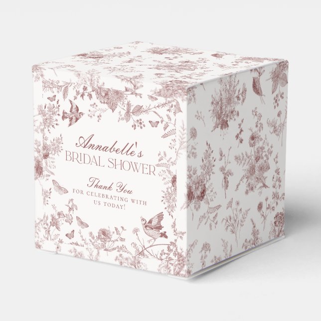 Regalos Caja de regalo para fiesta de novia con estampado  (Reverso Costado)