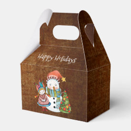 Regalos Caja de regalo para frontón de Navidad de muñeco d