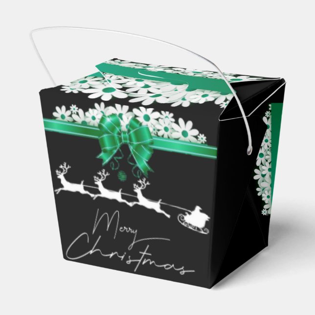 Regalos Caja de regalo para navidad con cinta verde (Reverso)