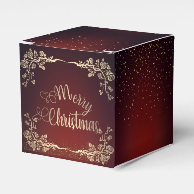 Regalos Caja de regalo para navidad con rosas  rojo Royal (Costado Anverso)