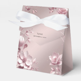 Regalos Caja delicada de flores rosadas para obsequios