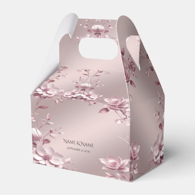 Regalos Caja delicada de flores rosadas para regalar (Front Side)